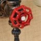 6W アメリカン - テーマ レストラン バー アイアン スイッチ付き 水道管 ワインボトル ウォールランプ グレー