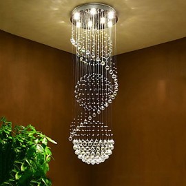 クリスタル天井シャンデリアペンダントライト屋内ホーム吊り照明ランプ器具ホテルの階段用