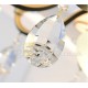 3 Light Retro, Rustic, Luxury Crystal Pendant Lamp Chandelier with Glass Shade