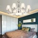 Retro, Rustic, Luxury Crystal Pendant Lamp Chandelier with Glass Shade
