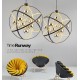 LED Diameter 50CM - 80CM Vintage Globe Chandeliers Dining Room / Study Room/Office / Entry / Hallway Rusty Colour Pendant Light