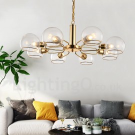 8 Lights Nordic Postmodern Creative Glass Magic Bean Chandelier