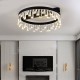 Modern Minimalist Creative Circular Ceiling Crystal Light Study Room Living Room Bedroom Dinning Room
