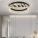 Modern Minimalist Creative Circular Ceiling Crystal Light Study Room Living Room Bedroom Dinning Room