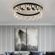 Modern Minimalist Creative Circular Ceiling Crystal Light Study Room Living Room Bedroom Dinning Room