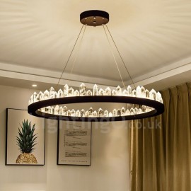 Crystal Pendant Lights Fashion Exquisite Circle Design Bar Living Room Dining Room Bedroom