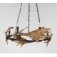 6 Light Rustic Ring Antler Chandelier for Living Room, Dining Room, Bedroom, Shop, Cafes, Bar