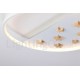 Dimmable White Stars Round Wood Ceiling Light LED Ultrathin Ceiling Lamp Also Can Be Used As Wall Light for Living Room, Bedroom