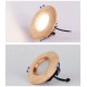 5W / 7W Round Wood Spot Light Solid Wood LED Recessed Downlights for Bedroom, Living Room, Dinning Room