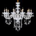 10 Lights Retro White Colour K9 Clear Crystal Candle Chandelier