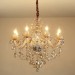 8 Light Cognac Colour Elegant Crystal Candle Chandelier for Living Room, Bedroom, Dinning Room