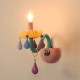 Macaron 1 Light Multi Crystal Candle Retro E12/E14 Glass Wall Light for for Kid's Room, Children Bedroom