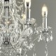 6 Light Gold / Black American Style Crystal Pendant Chandelier Light for  Living Room, Study, Dining Room, Clothing Store, Coffe