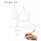 4 Styles Gold Black Postmodern Pendant Light for Dining Room, Kitchen, Restaurant