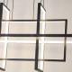 Dimmable Pendant Light Modern Design LED Four Rectangles Special for Office, Showroom, Living Room, Bedroom, Dinning Room