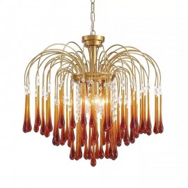 Water Drop Glass Chandelier Living Room Dining Room Bedroom Cloakroom Entry luminaire