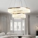 LED Crystal Pendant Lights Lighting Modern 2 Rings Three Sides K9 Crystal Indoor Ceiling Lights Lamp Fixtures