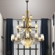 Big Luxury Copper Crystal Chandelier for Villa