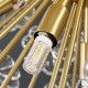 Spherical Brass Dandelion Crystal Pendant Light for Living Room Dining Room Bed Room